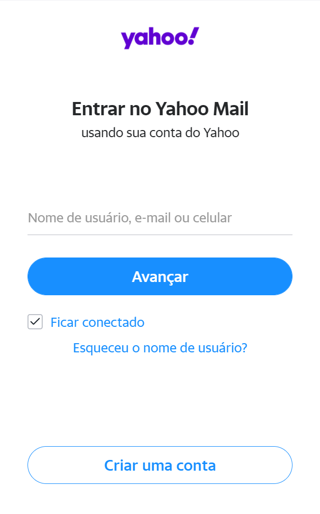 Yahoo! Mail: Entrar ou fazer login no Yahoo.com, Yahoo.com.br e outros -  MundoContas